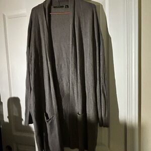 Cyrus Charcoal Open Front Cardigan